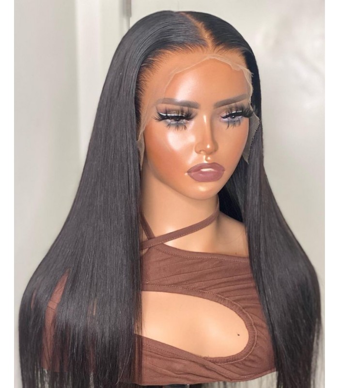 Brazilian virgin Silk Straight Glueless HD Lace wigs [HD001]