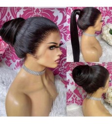 Stock Preplucked 360 Lace Wig Silk Straight Virgin Hair -【MCW363】