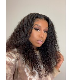 Stock Brazilian Virgin Hair Beyonce Curly 360 Frontal Wig -【MCW358】