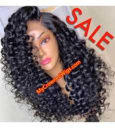 5*5 undetectable spiral curly HD lace closure human hair wig【hcw360】