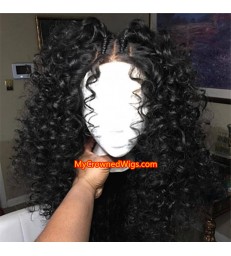 Brazilian virgin pineapple curly 360 wigs with pre plucked hairline--[MCWCC1]