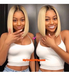 Brazilian virgin ombre color summer bob lace front wig -[MCWBB3]