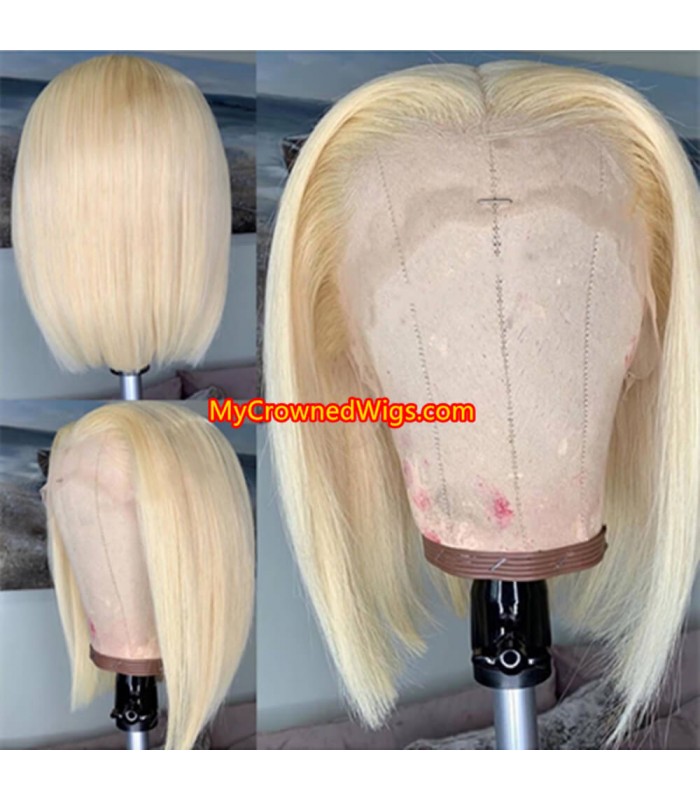 Brazilian virgin blonde color summer bob lace front wig -[MCWBB1]