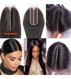 2*6 Lace Closure Straight Brazilian Virgin human Hair [lc002]