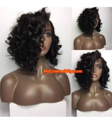 Brazilian Virgin Hair Wavy Bob 360 Lace Wig -[MCW344]