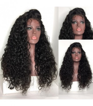 Brazilian virgin wet wave 360 silk top frontal wig -[MCW364]