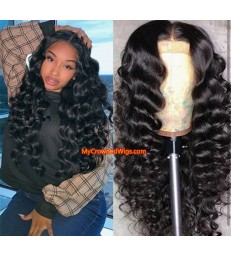 Stock Brazilian Virgin Hair Tight Wave 360 Lace Wig -【MCW352】
