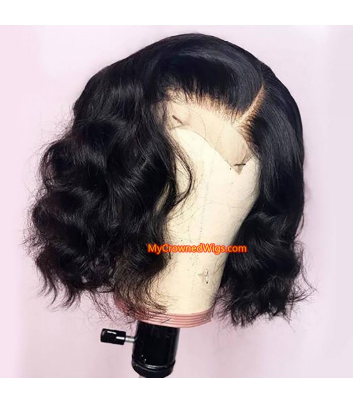 human hair lace front bob