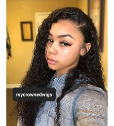 Pre plucked 360 Lace Wig Curly Wave Virgin Hair -[MCW340]