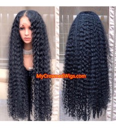 Virgin Human Hair Preplucked Deep Wave 360 Lace Wig -【MCW359】