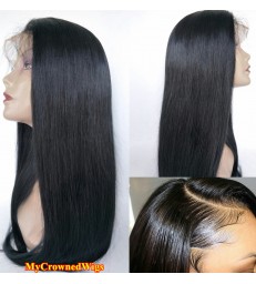 Brazilian Virgin Human Hair Silk Straight Full Lace Wig -【MCW001】