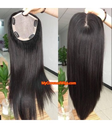 Silk top topper PU around hair [tp001]