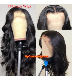 Loose wave 370 lace front human hair wig pre plucked with baby hair long deep parting【MCW374】