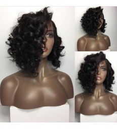 brazilian virgin bob wave bleached knots full lace wig-[MCW277]