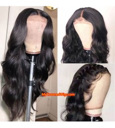 Body wave 370 lace front human hair wig pre plucked with baby hair long deep parting【MCW373】