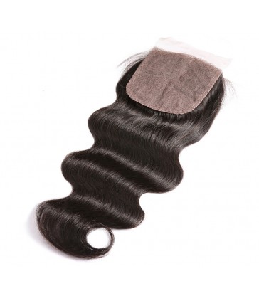 brazilian virgin body wave silk based closure--[MCW911]