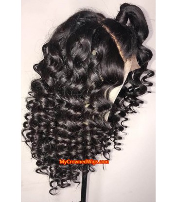 Brazilian virgin spanish wave 360 frontal wig -[MCW346]