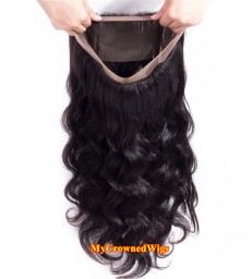 Brazilian virgin body wave 360 lace frontal--[MCW915]