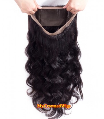 Brazilian virgin body wave 360 lace frontal--[MCW915]