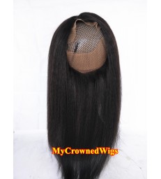 Brazilian Virgin Kinky Straight 360 Lace Frontal -【MCW917】