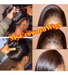 Stock Preplucked 360 Lace Wig Silk Straight Virgin Hair -【MCW363】
