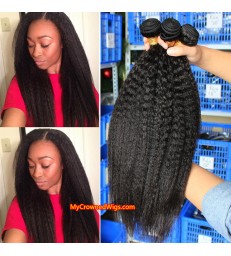 Brazilian Virgin Kinky Straight Machine Made Weft -【MCW901】