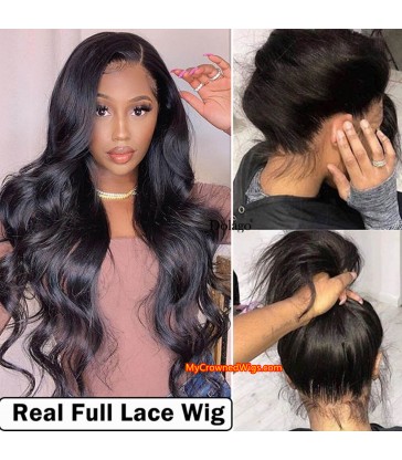Brazilian virgin loose wave bleached knots lace wig-[mcw006]