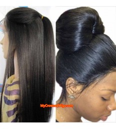 Light Yaki 360 Lace Frontal Wig 180% Density Virgin Human Hair [MCW362]